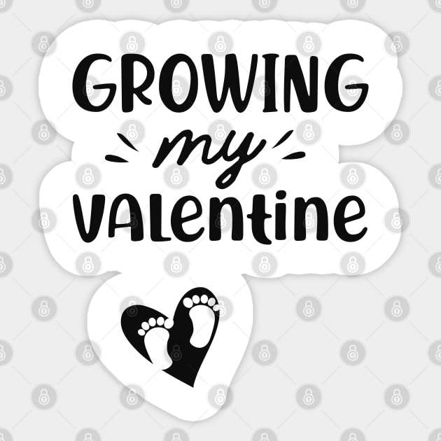 Pregnancy - Growing my valentine Sticker by KC Happy Shop